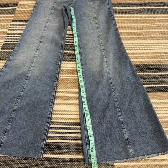 Free People We The Free Curvy Wild Honey Flare Stretch Denim Jeans Blue Sz 29S - Picture 13 of 16